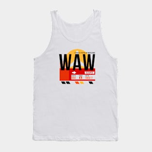 Warsaw (WAW) Airport // Sunset Baggage Tag Tank Top